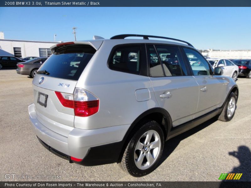 Titanium Silver Metallic / Black 2008 BMW X3 3.0si