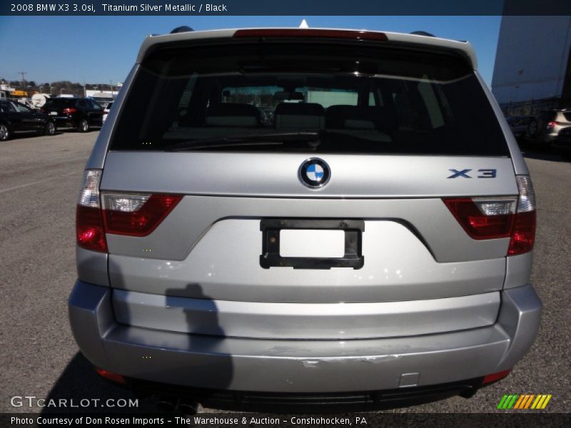 Titanium Silver Metallic / Black 2008 BMW X3 3.0si