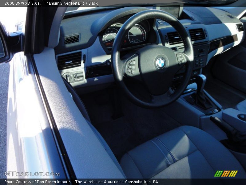 Titanium Silver Metallic / Black 2008 BMW X3 3.0si