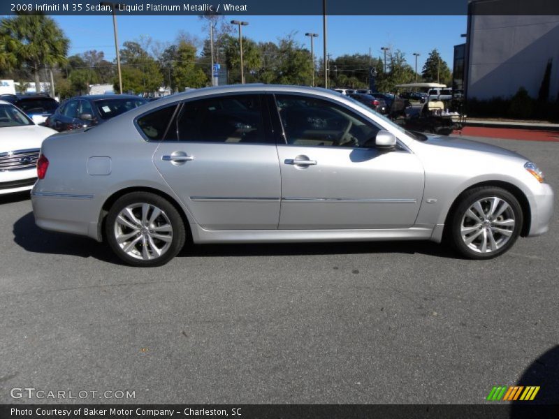 Liquid Platinum Metallic / Wheat 2008 Infiniti M 35 Sedan