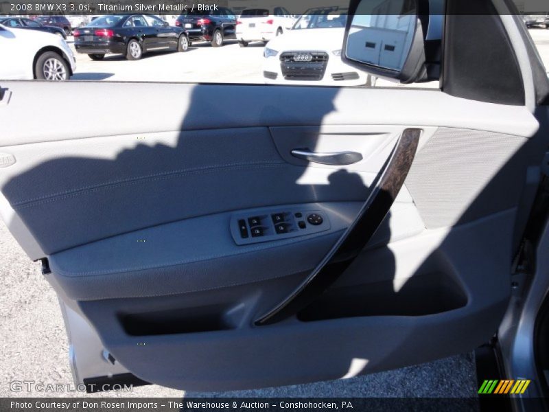 Titanium Silver Metallic / Black 2008 BMW X3 3.0si