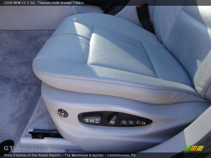 Titanium Silver Metallic / Black 2008 BMW X3 3.0si