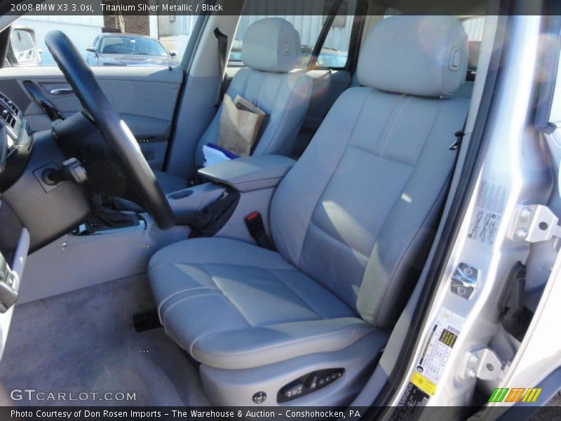 Titanium Silver Metallic / Black 2008 BMW X3 3.0si