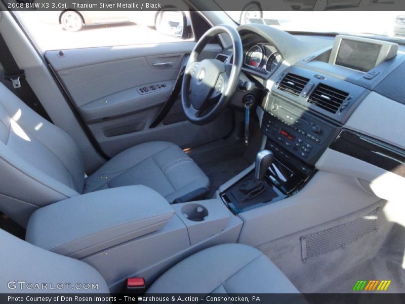 Titanium Silver Metallic / Black 2008 BMW X3 3.0si