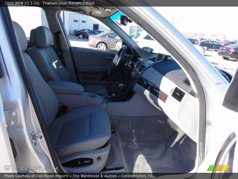 Titanium Silver Metallic / Black 2008 BMW X3 3.0si