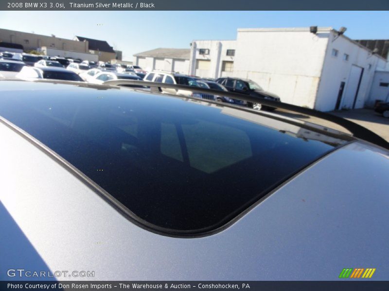 Titanium Silver Metallic / Black 2008 BMW X3 3.0si