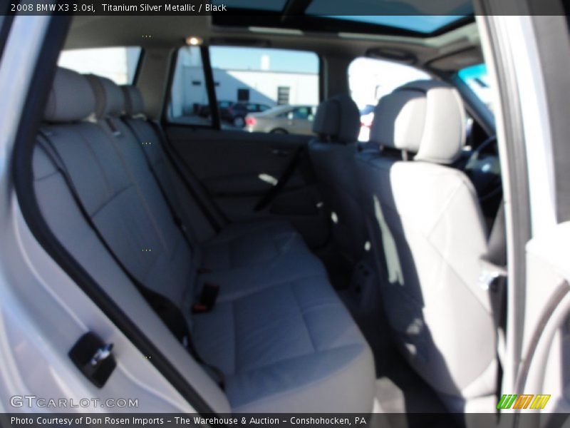 Titanium Silver Metallic / Black 2008 BMW X3 3.0si