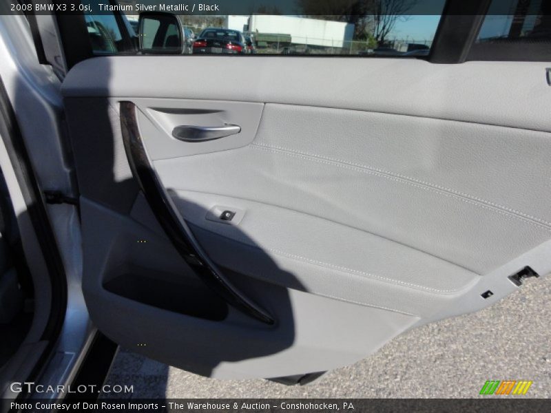 Titanium Silver Metallic / Black 2008 BMW X3 3.0si