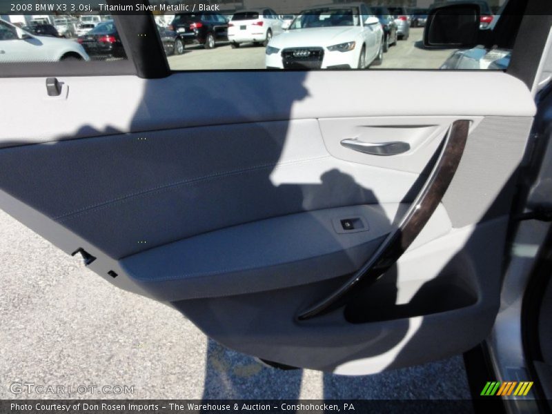 Titanium Silver Metallic / Black 2008 BMW X3 3.0si