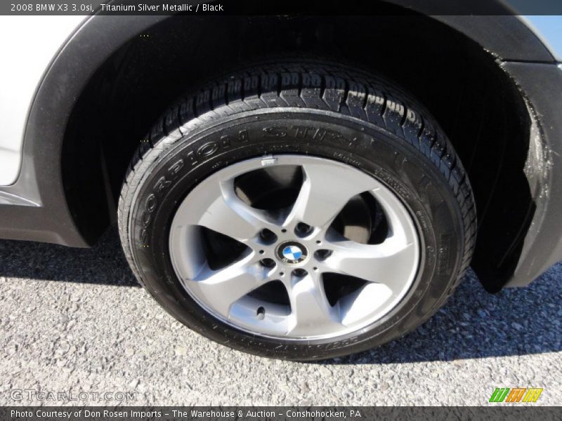 Titanium Silver Metallic / Black 2008 BMW X3 3.0si