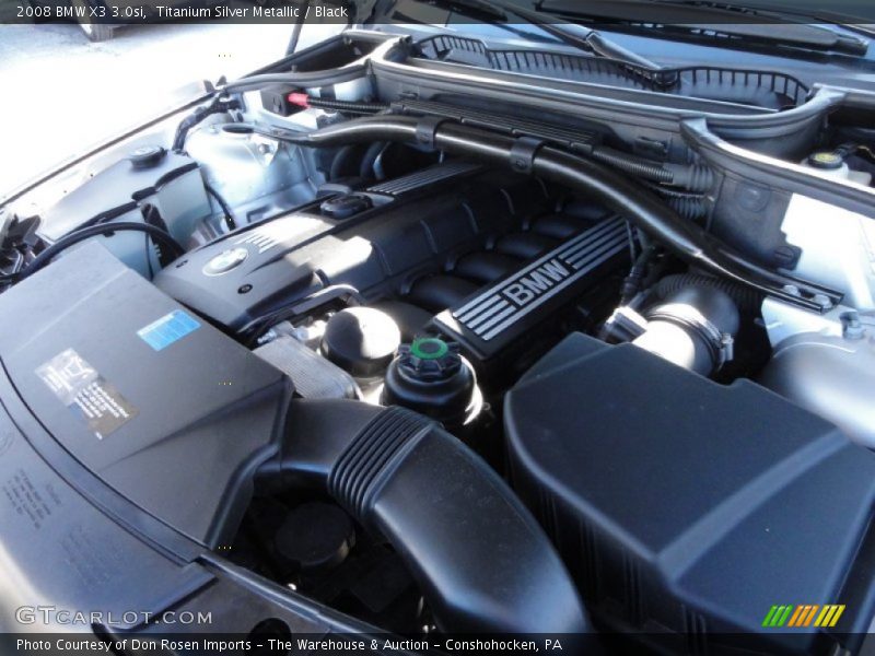 Titanium Silver Metallic / Black 2008 BMW X3 3.0si