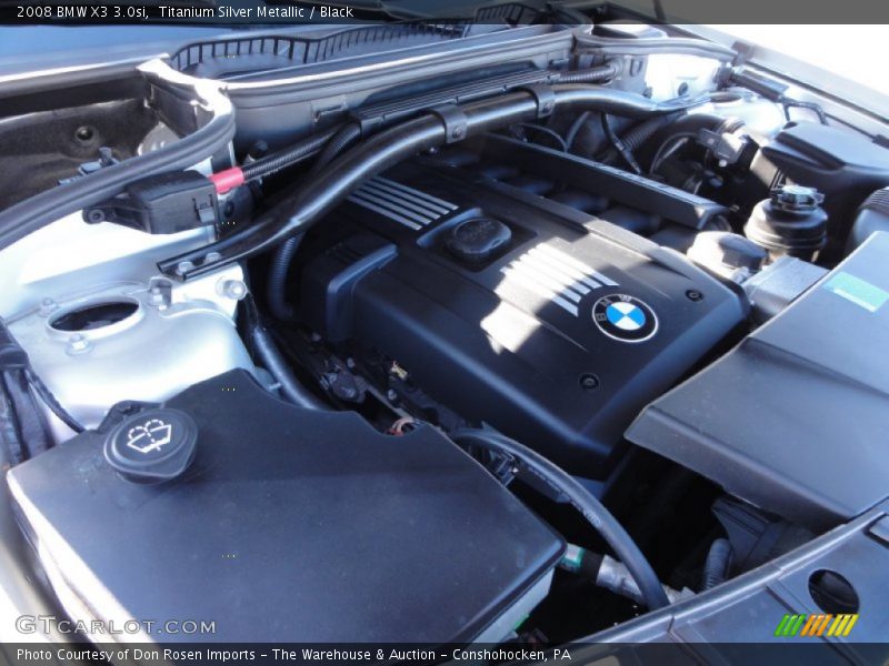 Titanium Silver Metallic / Black 2008 BMW X3 3.0si