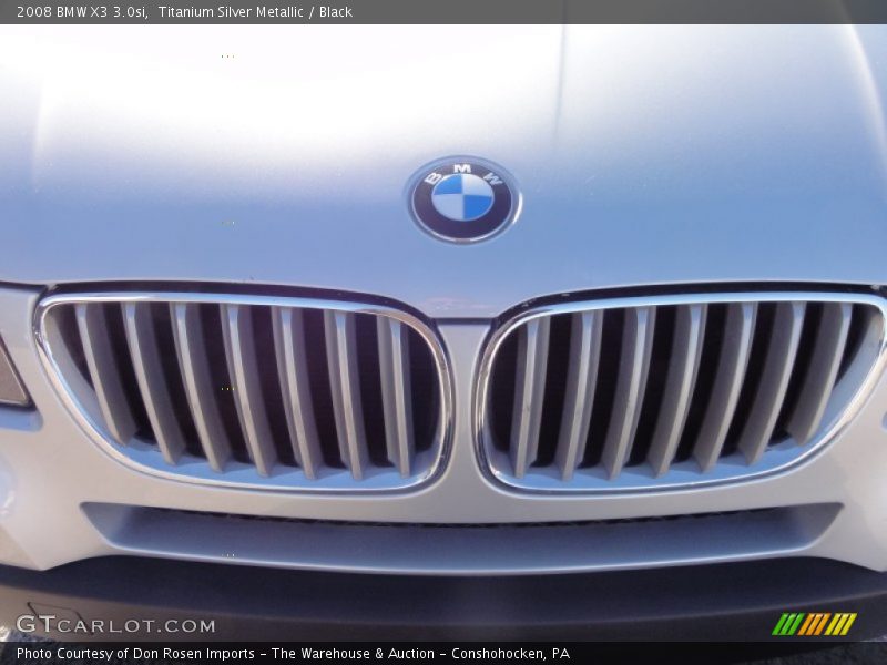 Titanium Silver Metallic / Black 2008 BMW X3 3.0si