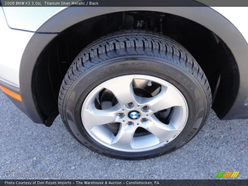 Titanium Silver Metallic / Black 2008 BMW X3 3.0si