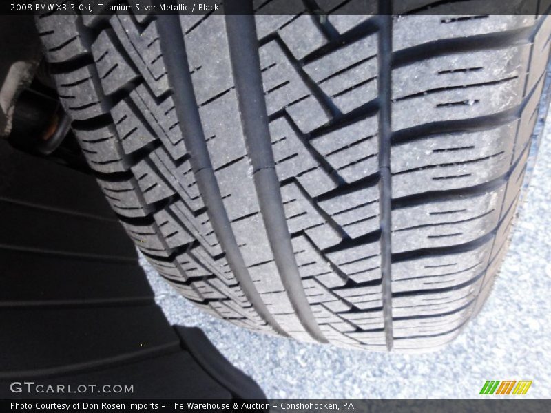 Titanium Silver Metallic / Black 2008 BMW X3 3.0si