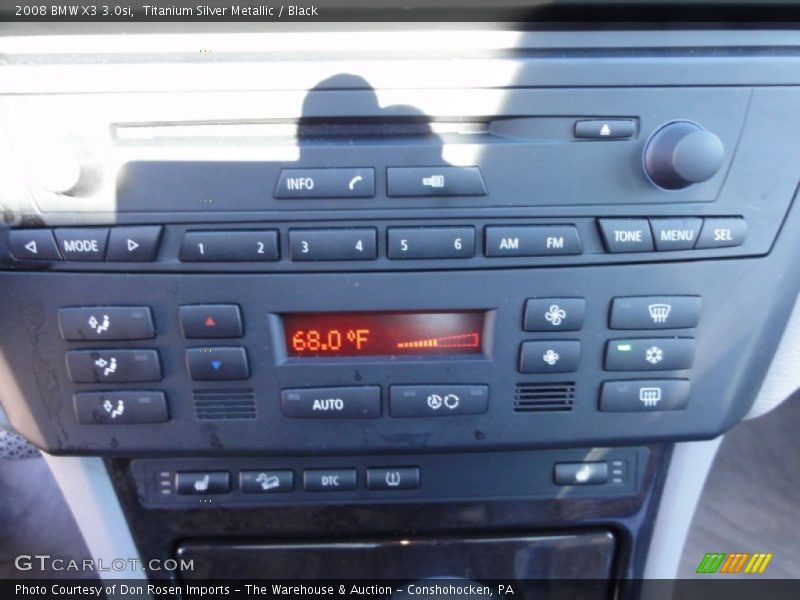 Titanium Silver Metallic / Black 2008 BMW X3 3.0si