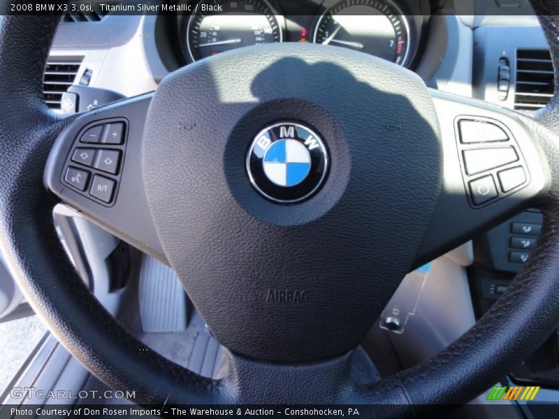 Titanium Silver Metallic / Black 2008 BMW X3 3.0si