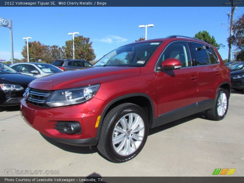 Wild Cherry Metallic / Beige 2012 Volkswagen Tiguan SE