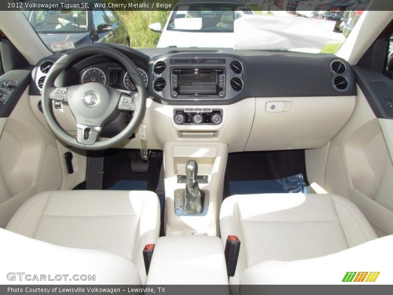 Wild Cherry Metallic / Beige 2012 Volkswagen Tiguan SE