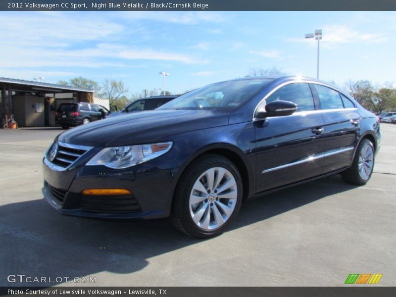 Night Blue Metallic / Black/Cornsilk Beige 2012 Volkswagen CC Sport