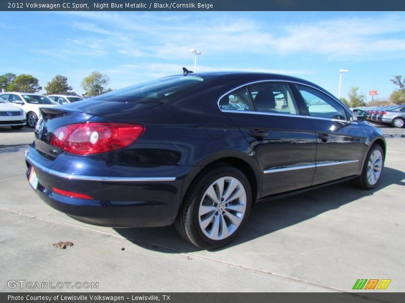 Night Blue Metallic / Black/Cornsilk Beige 2012 Volkswagen CC Sport