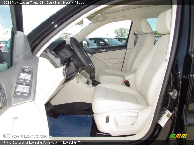 Deep Black Metallic / Beige 2012 Volkswagen Tiguan SE