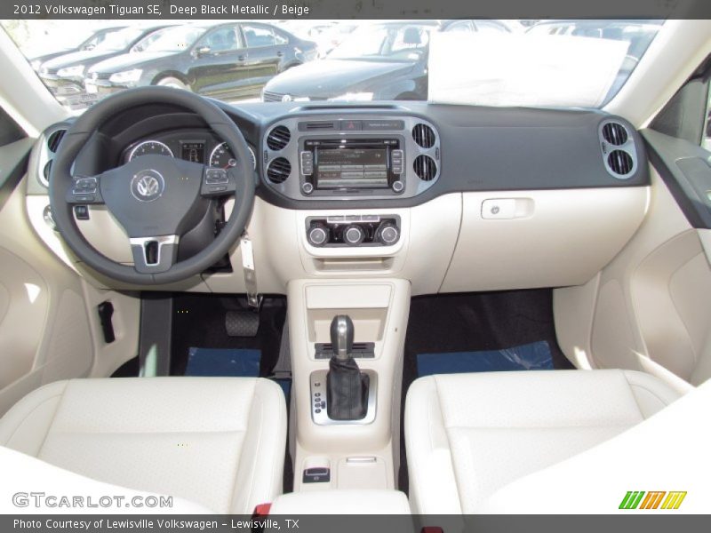 Deep Black Metallic / Beige 2012 Volkswagen Tiguan SE