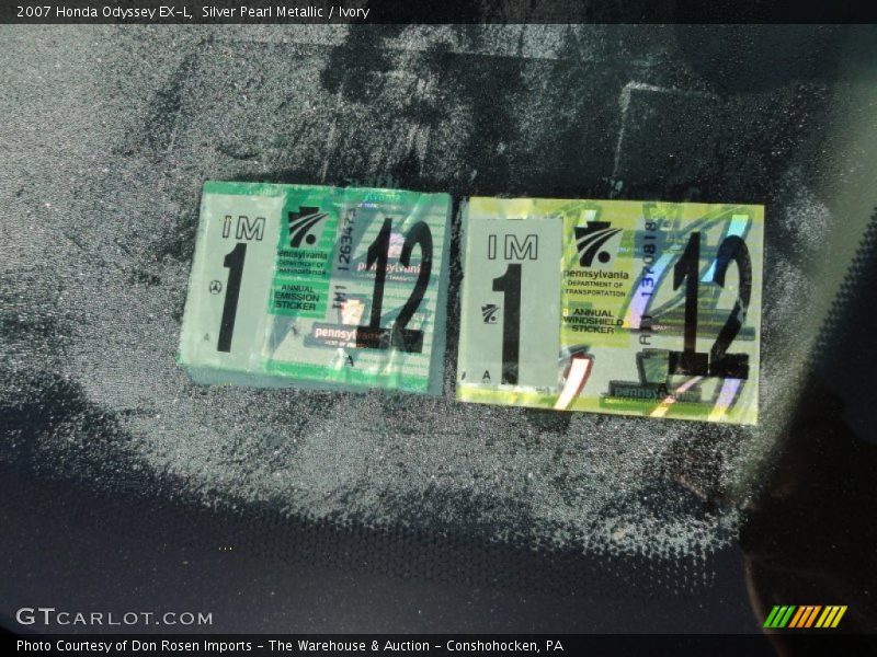 Silver Pearl Metallic / Ivory 2007 Honda Odyssey EX-L