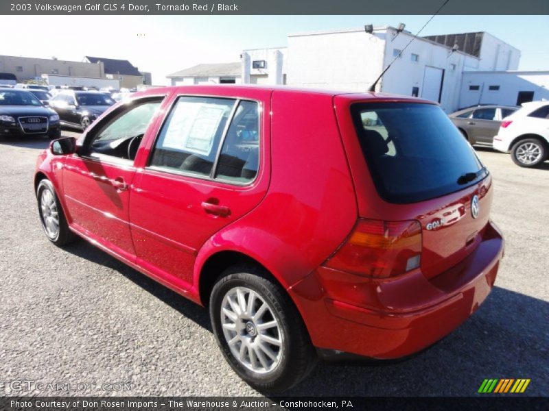 Tornado Red / Black 2003 Volkswagen Golf GLS 4 Door