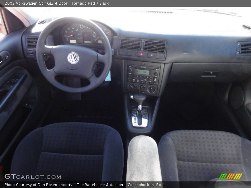 Tornado Red / Black 2003 Volkswagen Golf GLS 4 Door