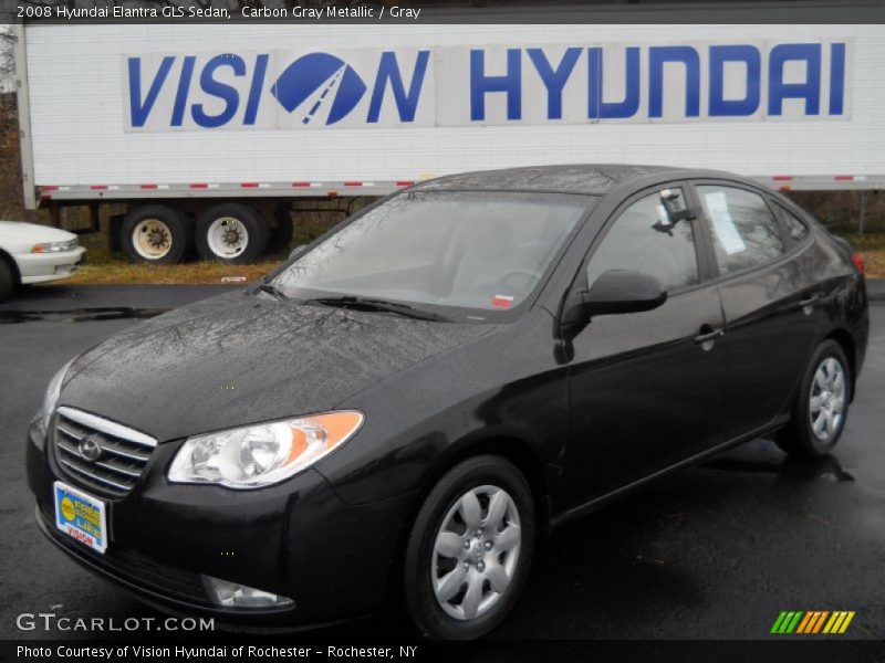 Carbon Gray Metallic / Gray 2008 Hyundai Elantra GLS Sedan