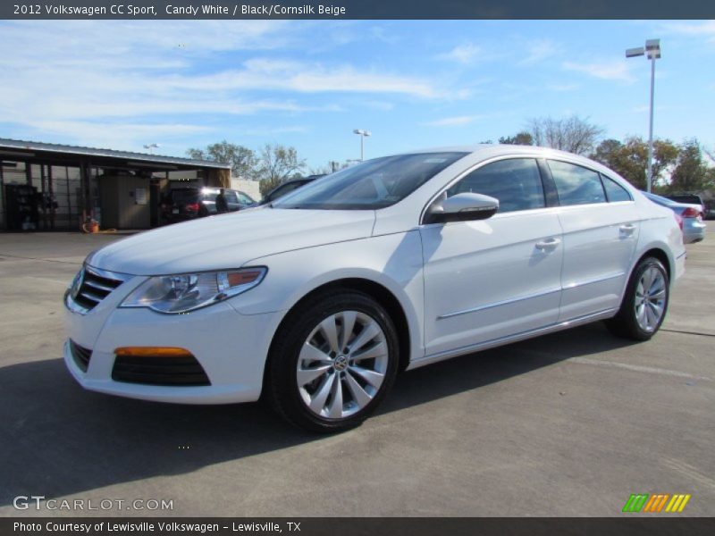 Candy White / Black/Cornsilk Beige 2012 Volkswagen CC Sport