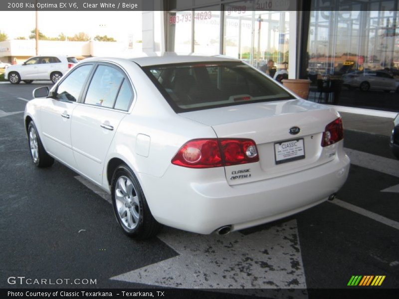 Clear White / Beige 2008 Kia Optima EX V6