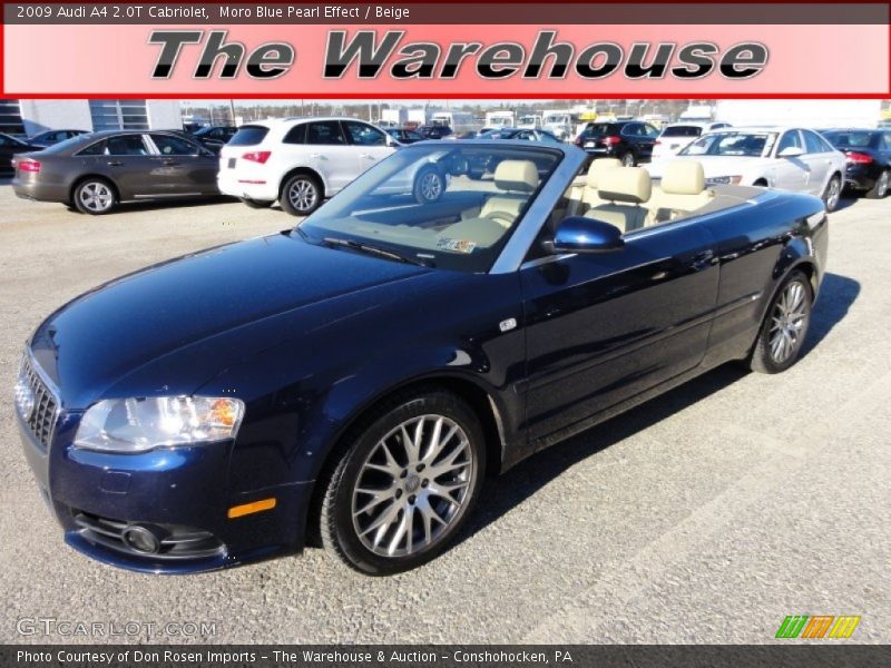 Moro Blue Pearl Effect / Beige 2009 Audi A4 2.0T Cabriolet