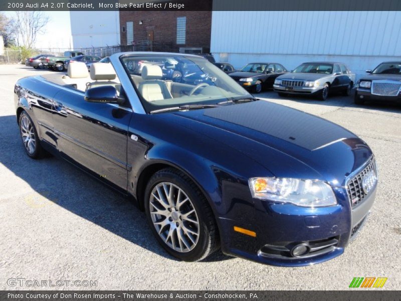 Moro Blue Pearl Effect / Beige 2009 Audi A4 2.0T Cabriolet