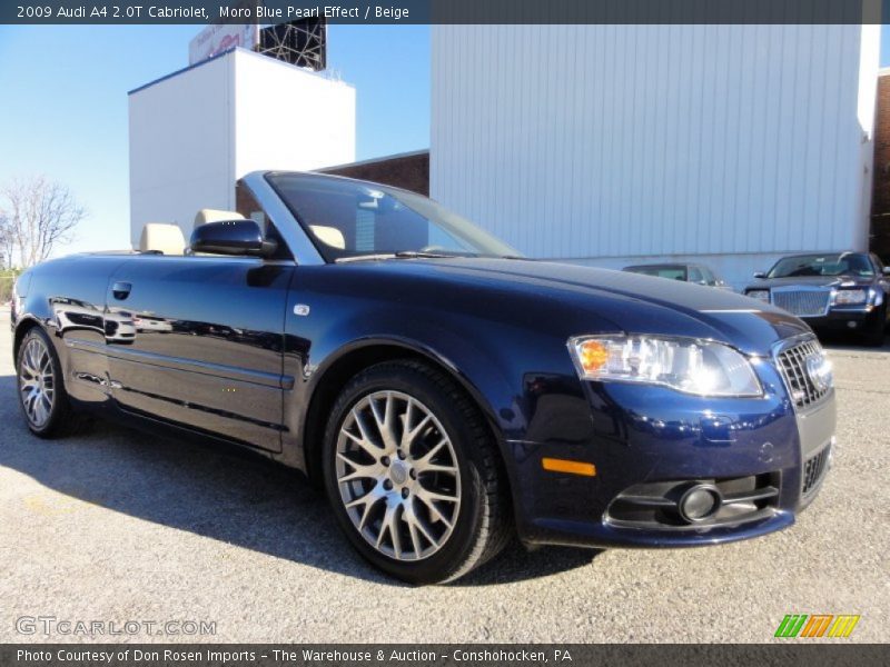 Moro Blue Pearl Effect / Beige 2009 Audi A4 2.0T Cabriolet