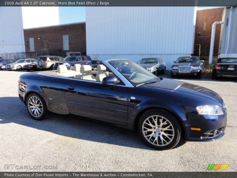 Moro Blue Pearl Effect / Beige 2009 Audi A4 2.0T Cabriolet