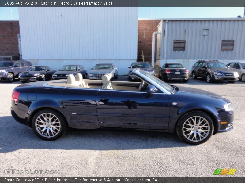Moro Blue Pearl Effect / Beige 2009 Audi A4 2.0T Cabriolet