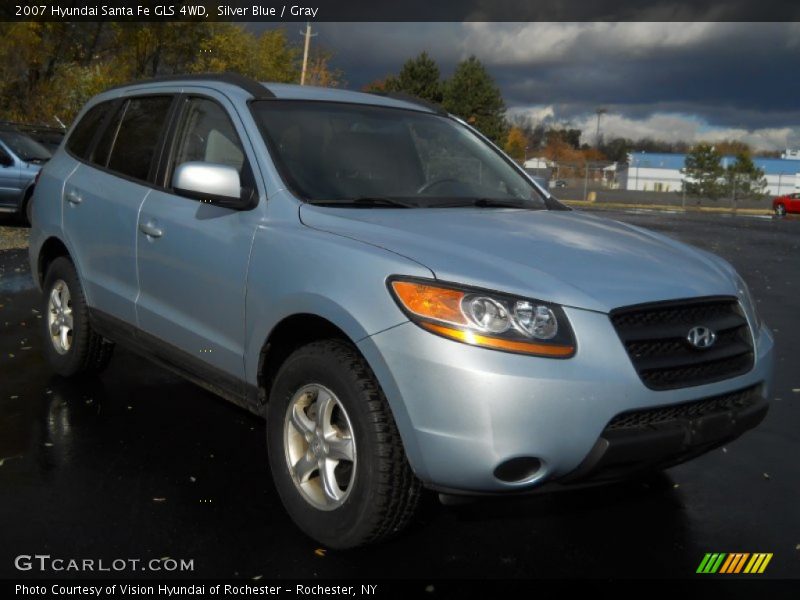 Silver Blue / Gray 2007 Hyundai Santa Fe GLS 4WD