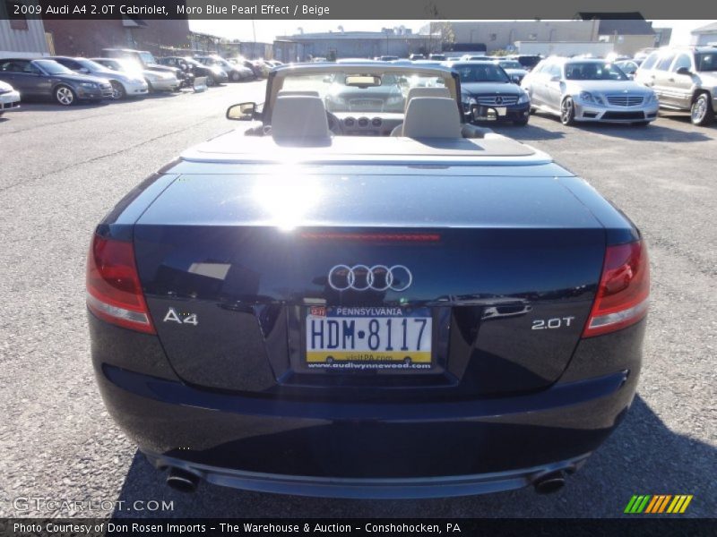 Moro Blue Pearl Effect / Beige 2009 Audi A4 2.0T Cabriolet
