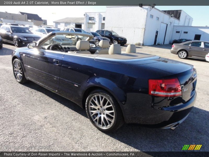 Moro Blue Pearl Effect / Beige 2009 Audi A4 2.0T Cabriolet