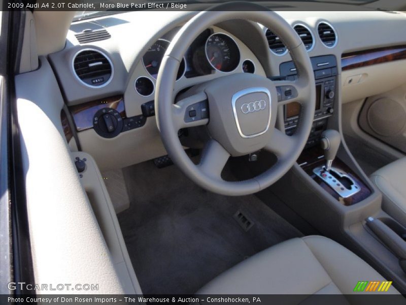 Moro Blue Pearl Effect / Beige 2009 Audi A4 2.0T Cabriolet