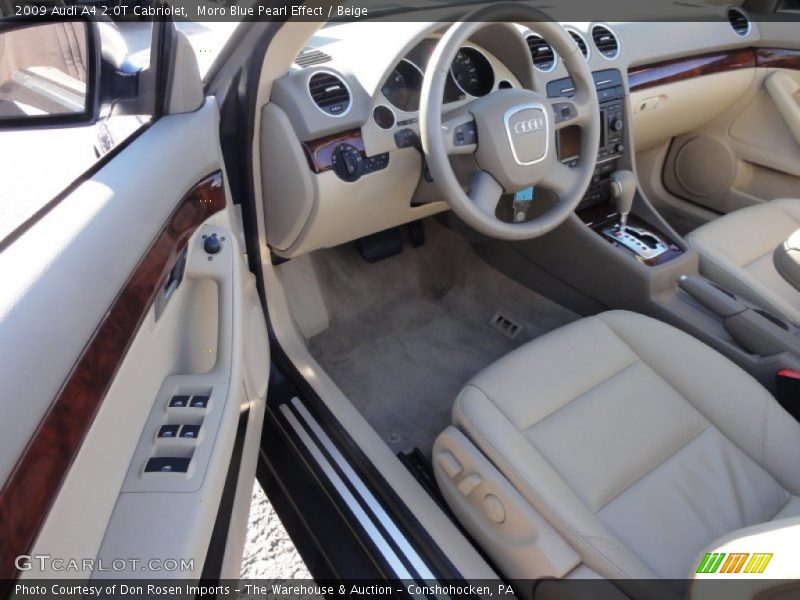 Moro Blue Pearl Effect / Beige 2009 Audi A4 2.0T Cabriolet