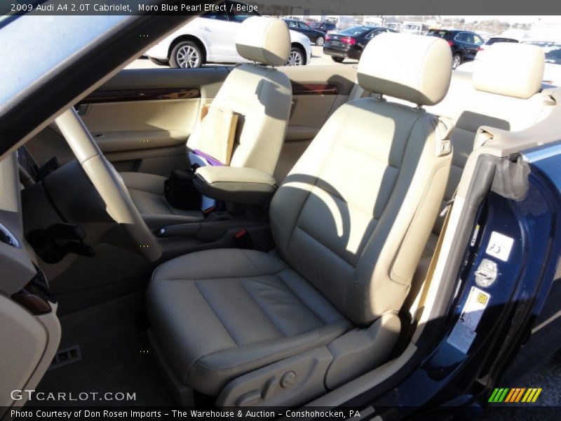 Moro Blue Pearl Effect / Beige 2009 Audi A4 2.0T Cabriolet