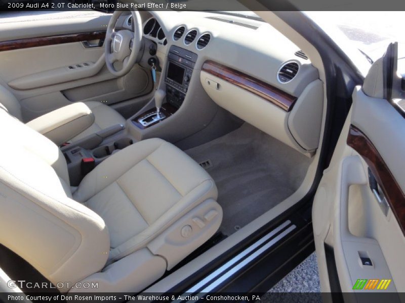 Moro Blue Pearl Effect / Beige 2009 Audi A4 2.0T Cabriolet