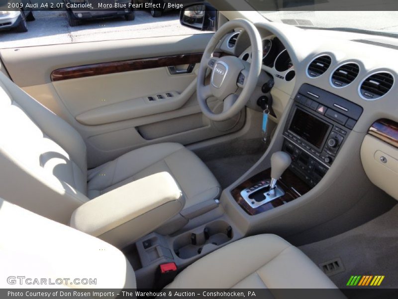 Moro Blue Pearl Effect / Beige 2009 Audi A4 2.0T Cabriolet