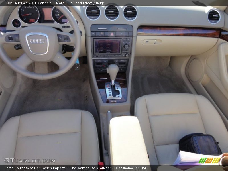 Moro Blue Pearl Effect / Beige 2009 Audi A4 2.0T Cabriolet