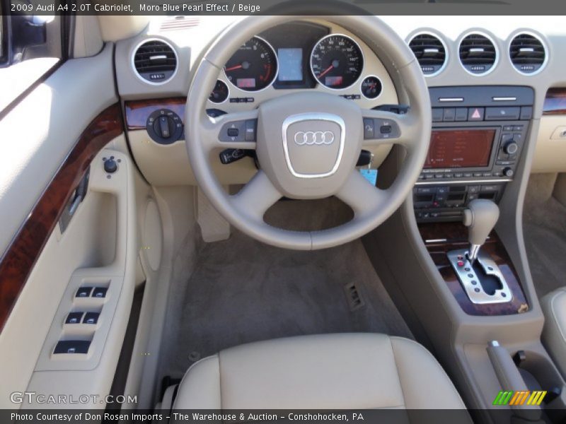 Moro Blue Pearl Effect / Beige 2009 Audi A4 2.0T Cabriolet