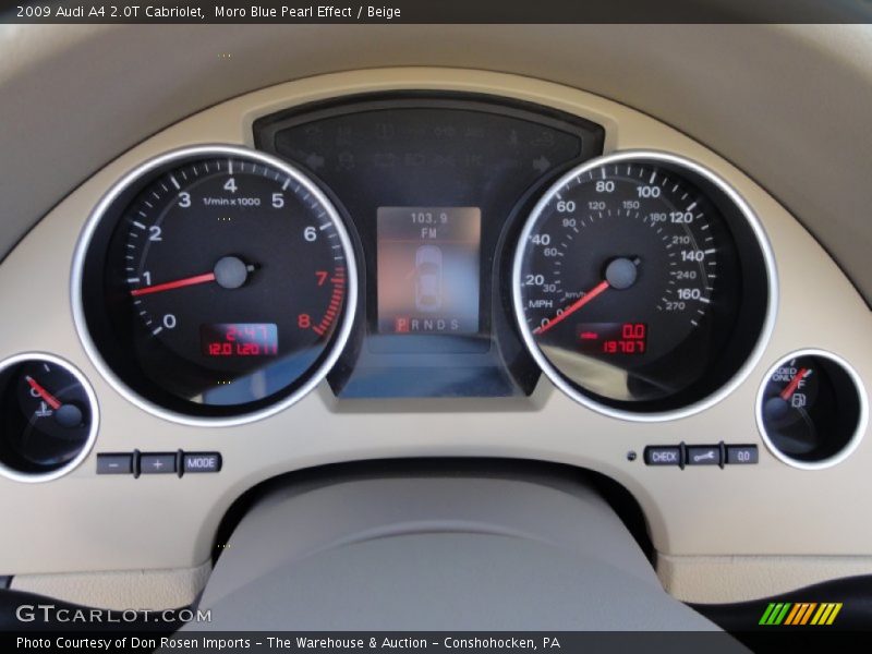 Moro Blue Pearl Effect / Beige 2009 Audi A4 2.0T Cabriolet