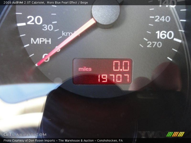 Moro Blue Pearl Effect / Beige 2009 Audi A4 2.0T Cabriolet